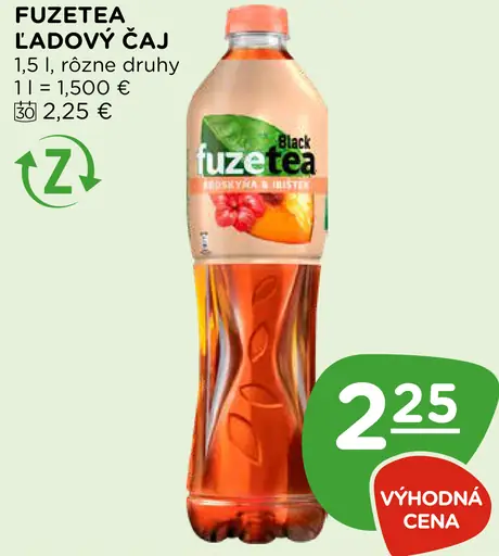 FuzeTea ľadový čaj rôzne druhy