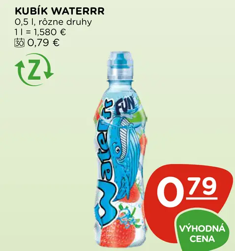 Kubík Waterrr – rôzne druhy
