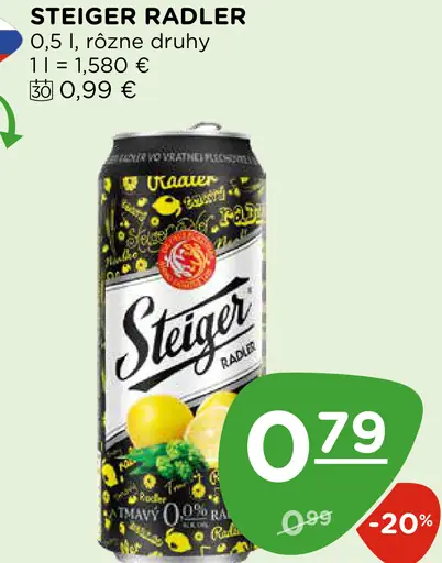 Steiger Radler, rôzne druhy