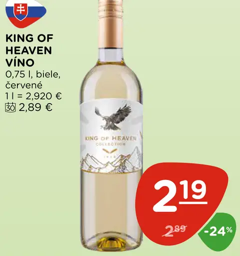 King of Heaven Collection víno, biele a červené