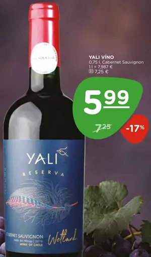 Yali víno Cabernet Sauvignon