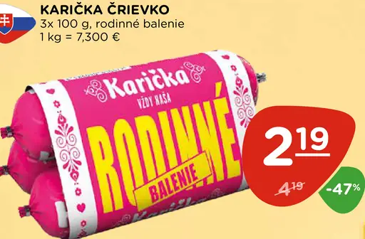 Karička Črievko Rodinné balenie