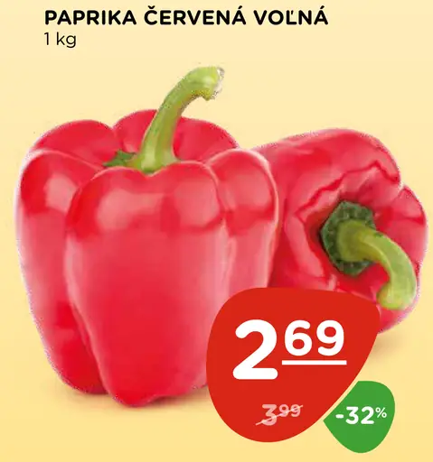 Paprika červená voľná