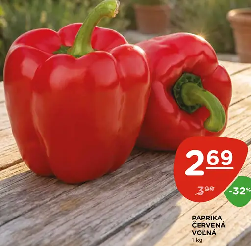 Paprika červená voľná