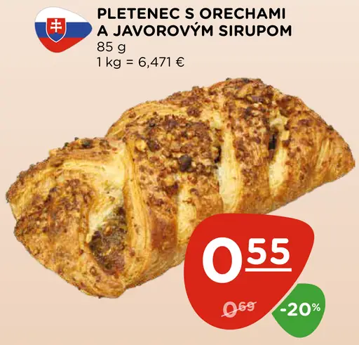 Pletenec s orechami a javorovým sirupom