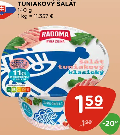 Radoma šalát tuniakový klasický