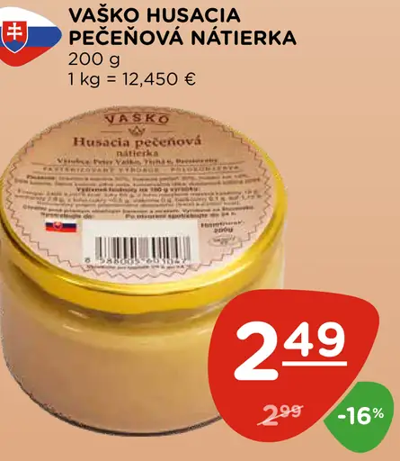 Vaško husacia pečeňová nátierka