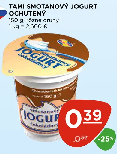 Tami smotanový jogurt ochutený