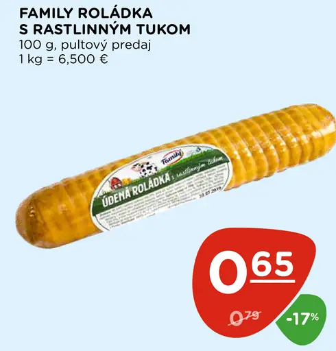 Family Roládka s Rastlinným Tukom