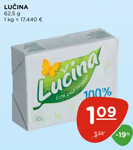 Lučina čistá krémová nátierka