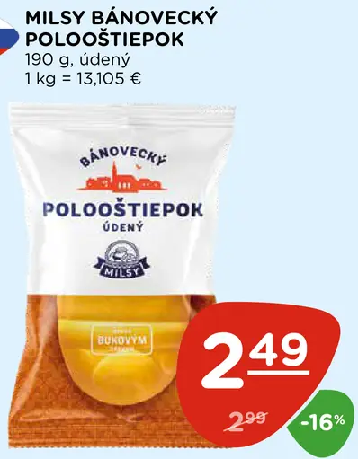 Milsy Bánovecký pološtiepok údený