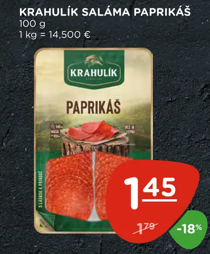 Krahulík saláma paprikáš