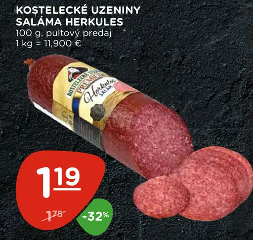 Kostelecké Uzeniny Saláma Herkules