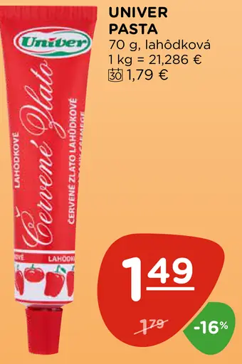 Univer pasta lahôdková