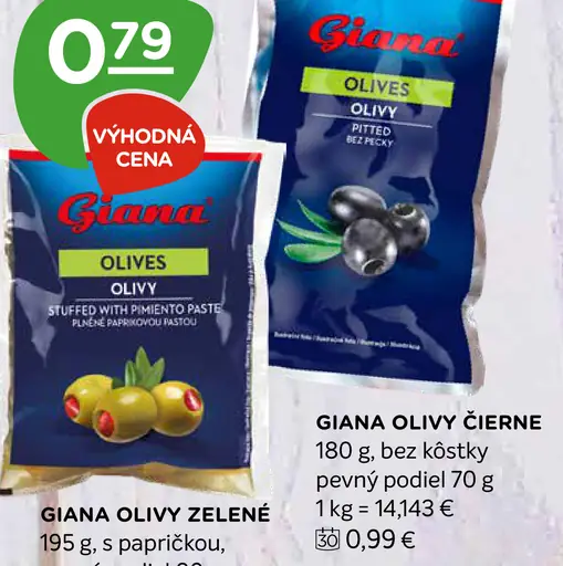 Giana Olivy Čierne Bez Kôstky