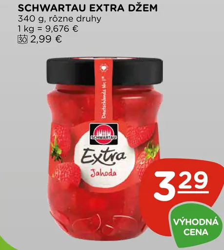Schwartau Extra jahodový džem – rôzne druhy