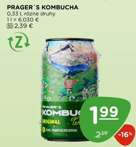 Prager’s kombucha, rôzne druhy