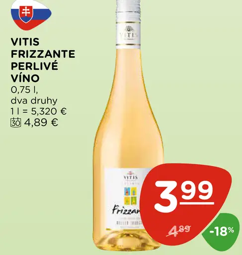 Perlivé víno Vitis Zámocké rôzne druhy
