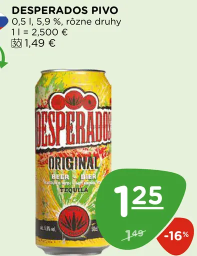 Desperados pivo viac druhov plechovka