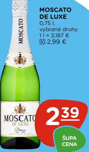Moscato de Luxe šumivé víno