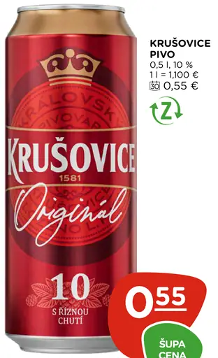 Krušovice Originál pivo
