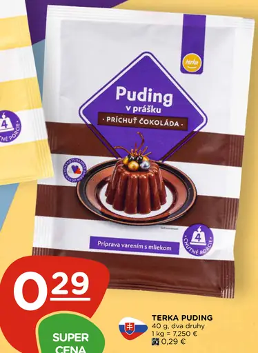 Terka puding v prášku s príchuťou čokoláda
