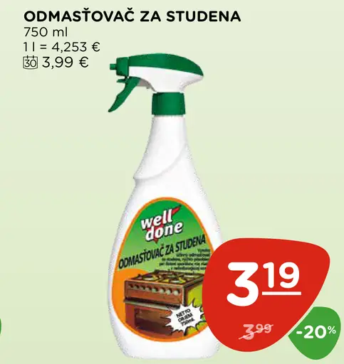 Well Done Odmasťovač za studena