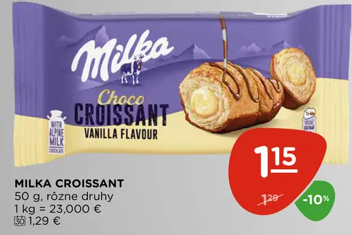 Milka croissant, vanilková príchuť