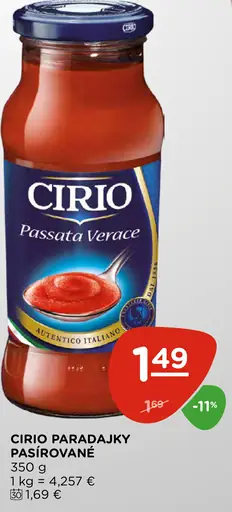 Cirio Paradajky Pasírované
