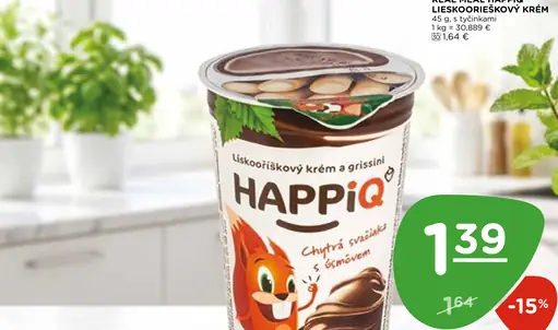 Happiq Lieksoorieškový krém s tyčinkami