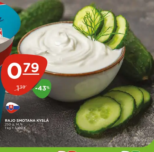 Rajo Kyslá smotana 14%