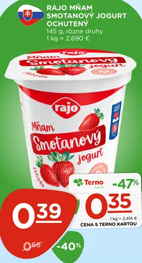 Rajo Mňam Smetanový Jogurt