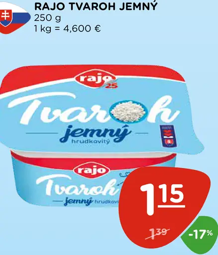 Rajo Tvaroh jemný hrudkovitý