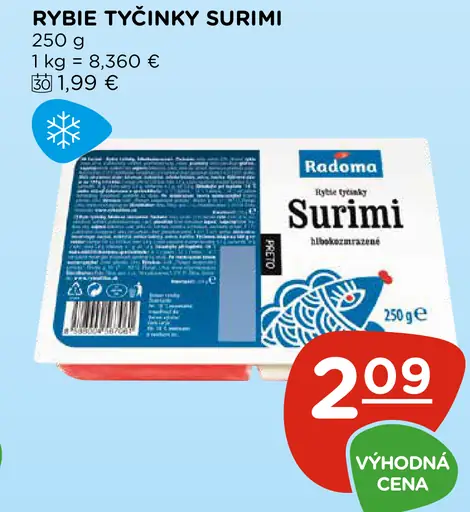 Radoma rybie tyčinky surimi