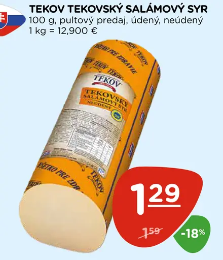 Tekov tekovský salámový syr