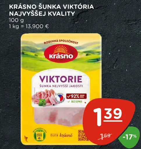 Krásno šunka Viktória najvyššej kvality