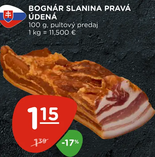 Bognár slanina pravá údená