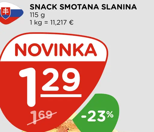 Snack smotana – slanina