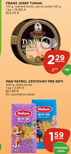 Franz Josef tuniak steak v slnečnicovom oleji