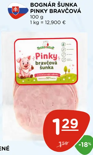 Bognár šunka Pinky bravčová