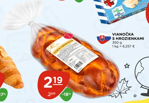 Vianočka s hrozienkami