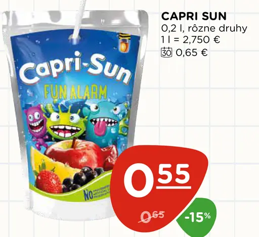 Capri-Sun Fun Alarm ovocný nápoj