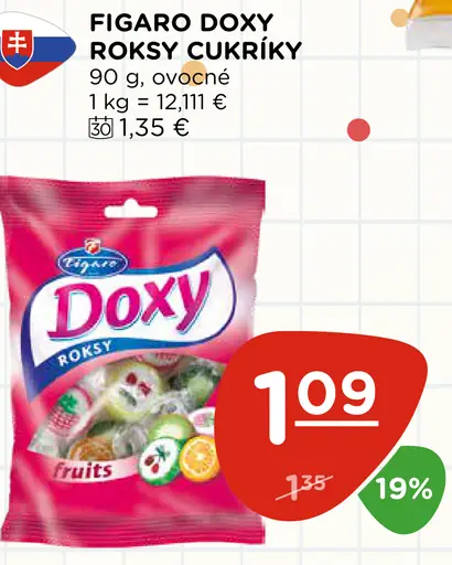 Figaro Doxy Roksy ovocné cukríky