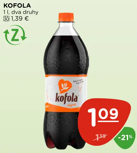 Kofola rôzne druhy