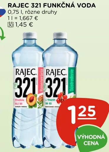 Rajec 321 ochutená voda viac druhov
