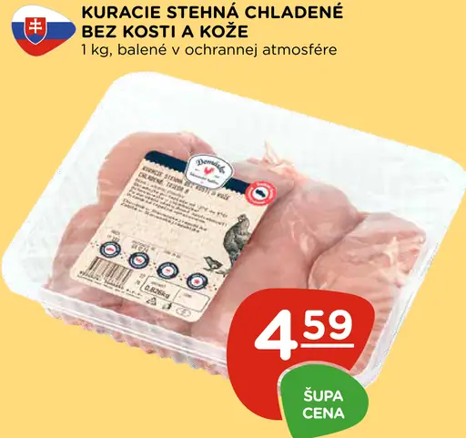Kuracie stehná chladené bez kosti a kože