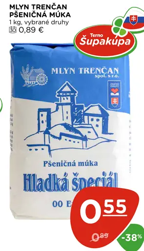 Mlyn Trenčan pšeničná múka hladká špeciál