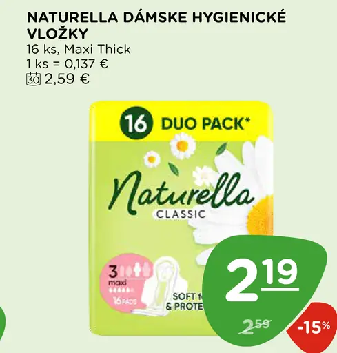 Naturella dámske hygienické vložky Maxi Thick