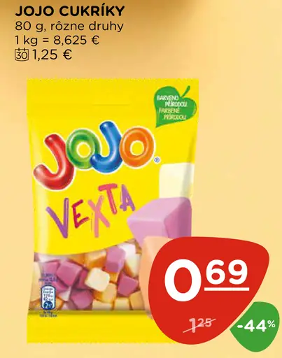 Jojo želatínové cukríky rôzne druhy