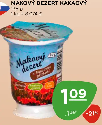 Makový dezert kakaový